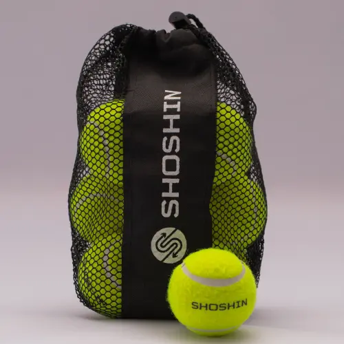 Shoshin Practice Tennis Balls - 62-65g - Pack of 12 + Drawstring Bag - Per Pack