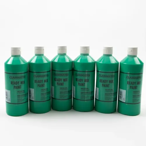 Green Ready Mixed Liquid Poster Paint - 500ml - Pack of 6