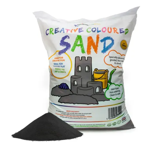 Rainbow Eco Grey Coloured Play Sand - 15kg Bag - Each