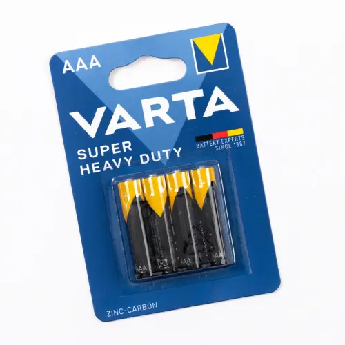 Varta High Power Zinc Chloride Battery - AAA, R03 - Pack of 4