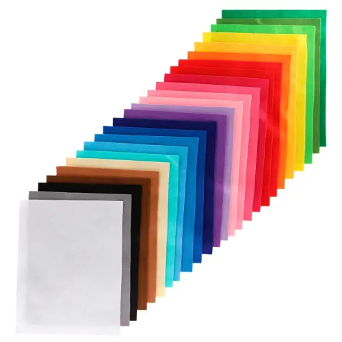 Coloured Felt Sheets - 230 x 300mm/453g weight - Pack of 50 (24 colours)