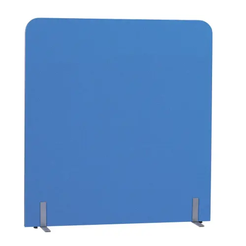 Spaceright Light Blue Curved SpaceDivider supplied with Button Feet & 2 x T Foot Plates - 1200 x1200mm - Each
