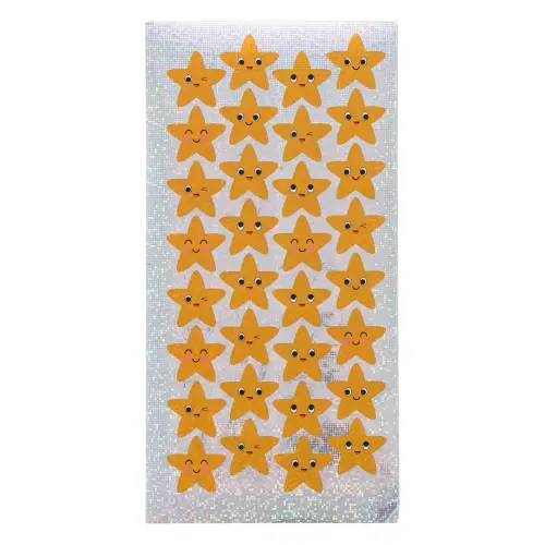 Gold Sparkly Star Shape Merit & Reward Stickers - 22mm - Pack of 320