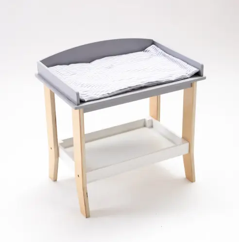 Role Play Grey & White Wooden Dolls Changing Station - 450 x 290 x 450mm - Each