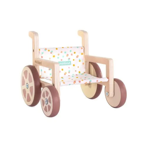 Role Play Miniland Wooden Dolls Wheelchair - 230 x 240mm - Each