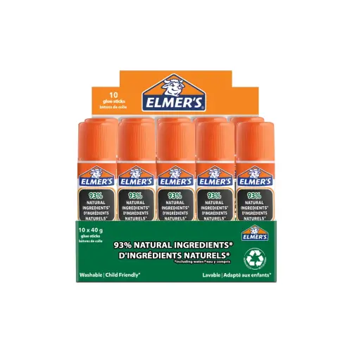 Elmers Pure 40g School Glue Stick - Pack of 10