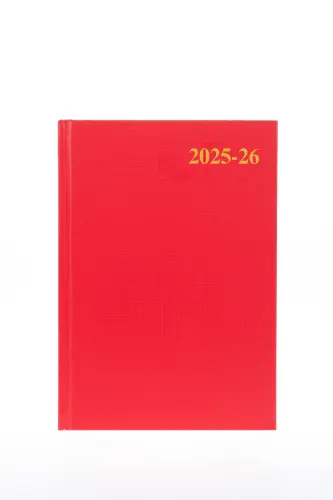 A5/210 x 148mm Red Cover Week to View Academic Diary - July 2026/July 2027 - Each