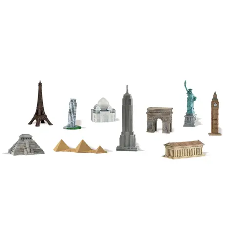 Around the World Landmarks Toob - 75mm - Assorted - Tube of 10