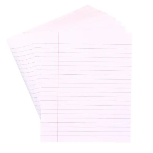 8 x 6.5"/203 x 165mm 8mm Ruled with Margin Exercise Paper - Unpunched - 2500 Sheets/5 Reams - Pack of 5