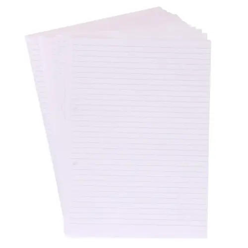 A4/297 x 210mm 8mm Ruled with Margin Exercise Refill Paper - 2 Hole Punched - 2500 Sheets/5 Reams - Pack of 5