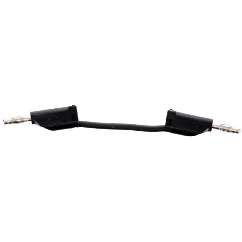 Black Premium Stackable 4mm Plug Lead - L100mm - Each
