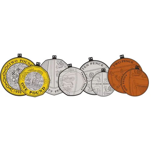 Spaceright Giant Plastic Coin Money - Assorted - Pack of 11