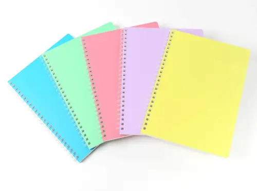 A5/210 x 148mm Silvine Twin Wired Polypropylene 8mm Lined Notebooks - 160 Page - Pack of 10