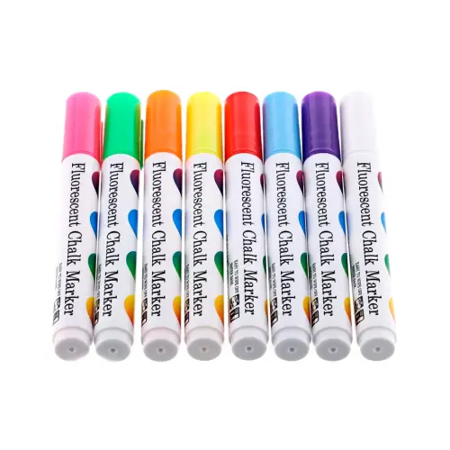 Fluorescent Chalk Markers - 5mm Nib - Assorted - Pack of 8