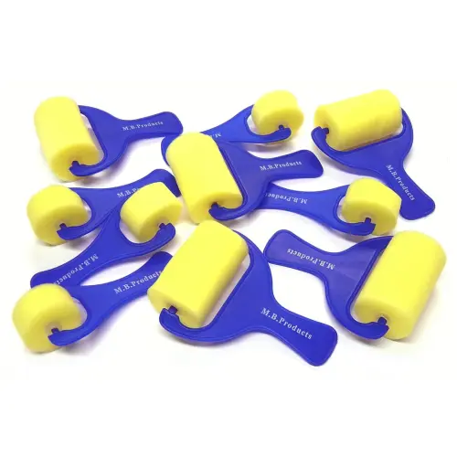 Smooth Foam Rollers - 5 each of 7cm & 2.5cm widths - Pack of 10