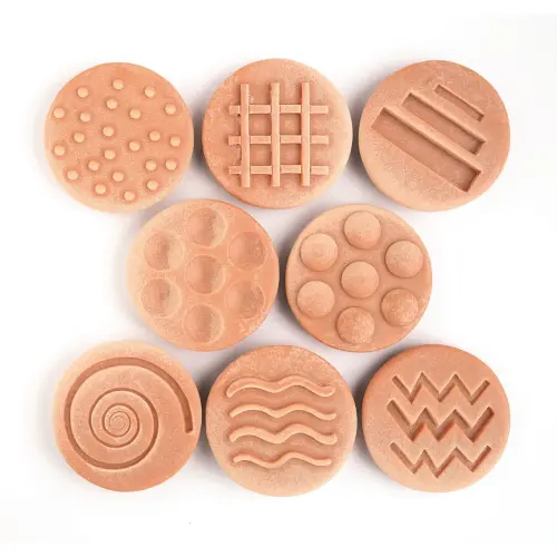 Yellow Door Sensory Patterned Stones - 75mm - Assorted - Pack of 8