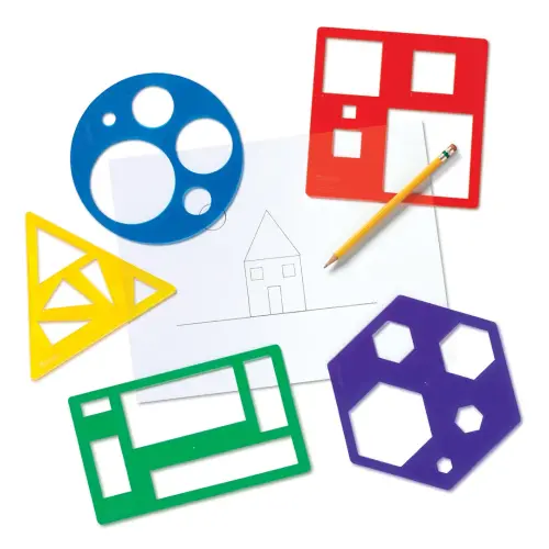 Learning Resources Primary Shape Templates - Assorted - Pack of 5