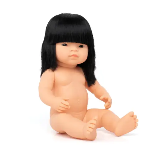 Miniland Multicultural Hard Bodied Dolls - Bo Oriental Girl Doll - 38cm - Each
