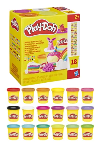 Play-Doh Super Colour Pack - Assorted - Pack of 18 x 85g/3oz Tubs