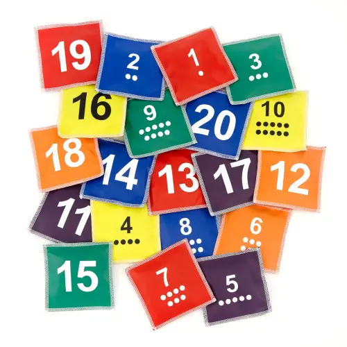 Number Bean Bags 1-20 - Assorted - Pack of 20