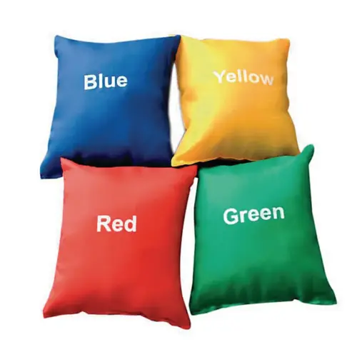 Colours Bean Bags - 10 x 10cm - Assorted - Pack of 4