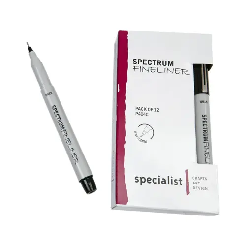 Specialist Crafts Black Water Based Fineliner Pens  - 0.4mm Nib - Pack of 12