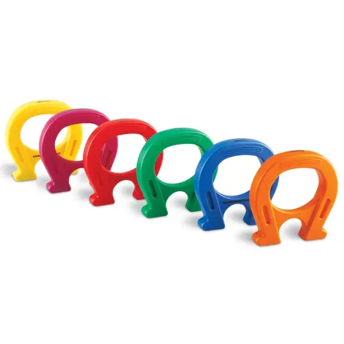 Learning Resources Mighty Horseshoe Shaped Magnets - 120mm - Assorted Colours - Pack of 6