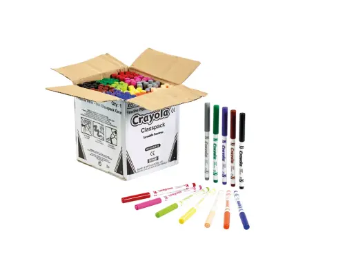 Crayola Supetips Fibre/Felt Tip Colouring Pens - Assorted - Pack of 144