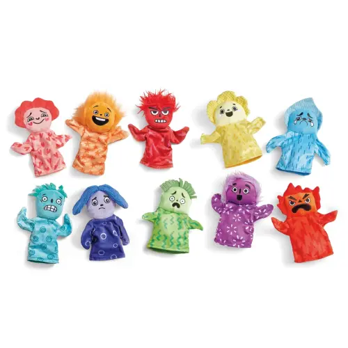 Learning Resources Recognising & Expressing Emotions & Feelings Family Hand Puppets - Pack of 10