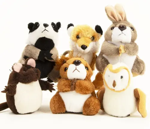 Woodland Animals Finger Puppets - 13 x 7cm - Assorted - Pack of 6
