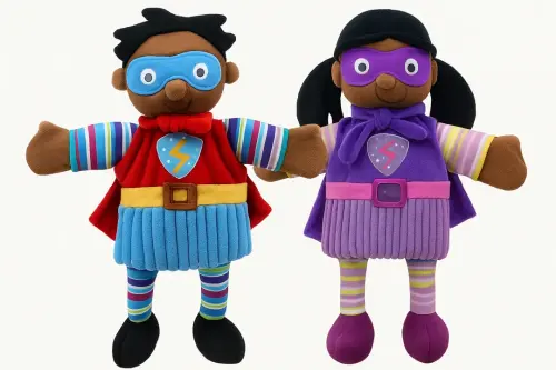 Superhero Hand Puppets - 38cm - Assorted - Pack of 2