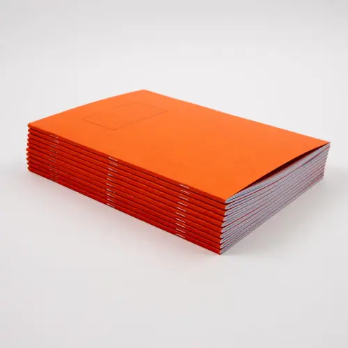 A4/297 x 210mm Orange Cover 5mm Squared Exercise Book - 80 Page - Pack of 50