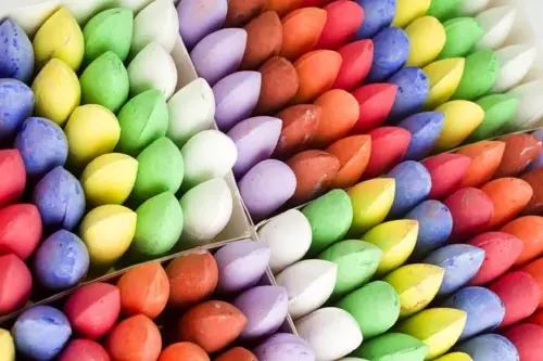 Scola Coloured Chunki Chalk - 57 x 14mm - Assorted - Pack of 160