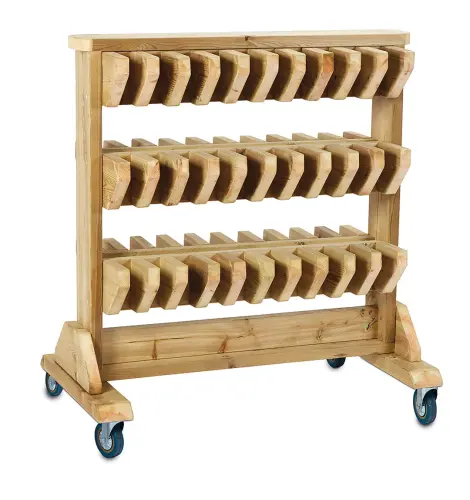 Millhouse DR048 Outdoor Wooden Double Sided Welly Storage - 1050 x 600 x 1100mm - Each