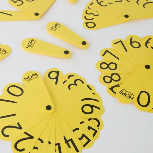 Double Digit Number Fans - Pack of 35