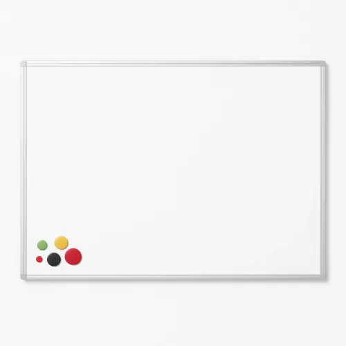 Coated Steel Magnetic Drywipe Whiteboard Wall Mounted Writing Board - 1200 x 900mm - Each
