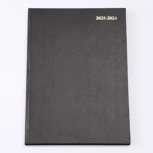 A4/297 x 210mm Black Cover Week to View Academic Diary - July 2026/July 2027 - Each