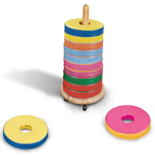 Kit for Kids Bi-Colour Donuts - 12 Bi-Colour Cushions with Trolley - 700 x 360 x 430mm/Cushions 350 x 50mm - Per Set