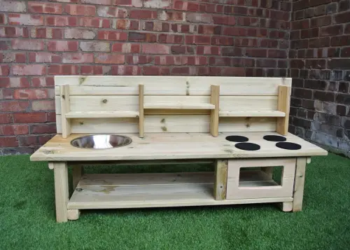 Wooden Toddler Under 2's Outdoor Messy Play Kitchen - 500 x 400 x 1200mm - Each