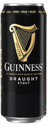 Guinness Draught Stout Beer Cans 440ml x 24