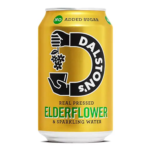Dalston's Sparkling Elderflower Soda Can (B Corp) 330ml x 24