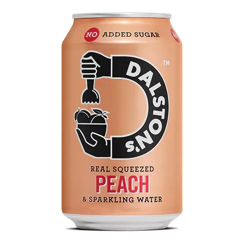 Dalston's Sparkling Peach Soda Can (B Corp) 330ml x 24