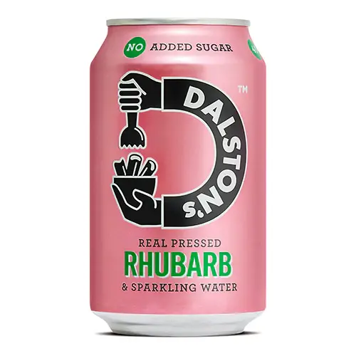 Dalston's Sparkling Rhubarrb Soda Can (B Corp) 330ml x 24