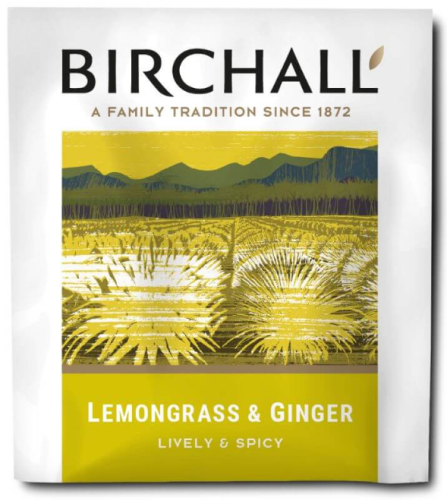 Birchall Lemongrass & Ginger Tea Plant Based Envelope Tea Bags x 250
