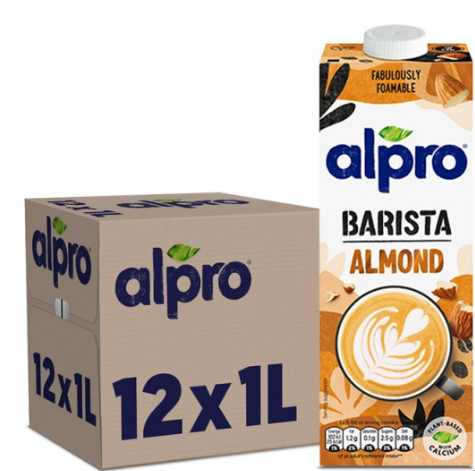 Alpro Barista Almond Milk Alternative 1L x 12