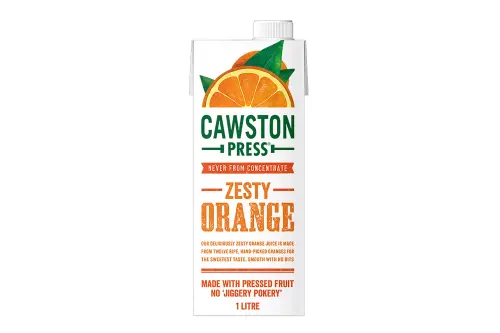 Cawston Press Zesty Orange Juice (B Corp) 1 Litre x 8