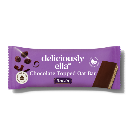 Deliciously Ella Chocolate Topped Raisin Oat Bar Bar (GF) 50g x 12