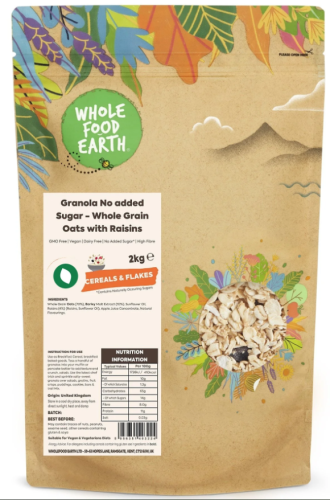 Wholefood Earth Granola No added Sugar 2kg