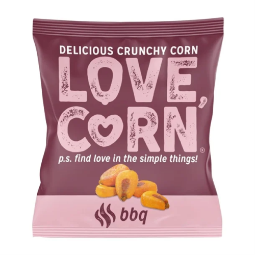 Love Corn Crunchy Corn BBQ (Vegan) (GF) Snack Packs 20g x 24