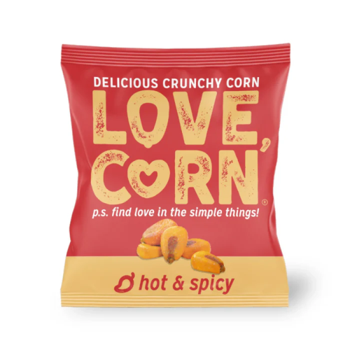Love Corn Crunchy Corn Habanero Chilli (Vegan) (GF) Snack Packs 20g x 24